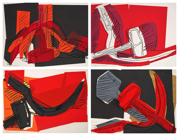 Andy Warhol Hammer and Sickle Set (F&S II.161-164), 1977 Andy Warhol Hammer and Sickle Set (F&S II.161-164), 1977