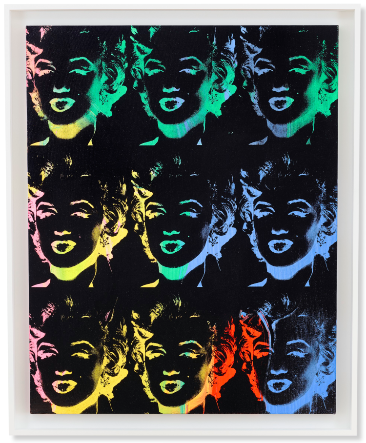 Nine Multicolored Marilyns (Reversal Series)