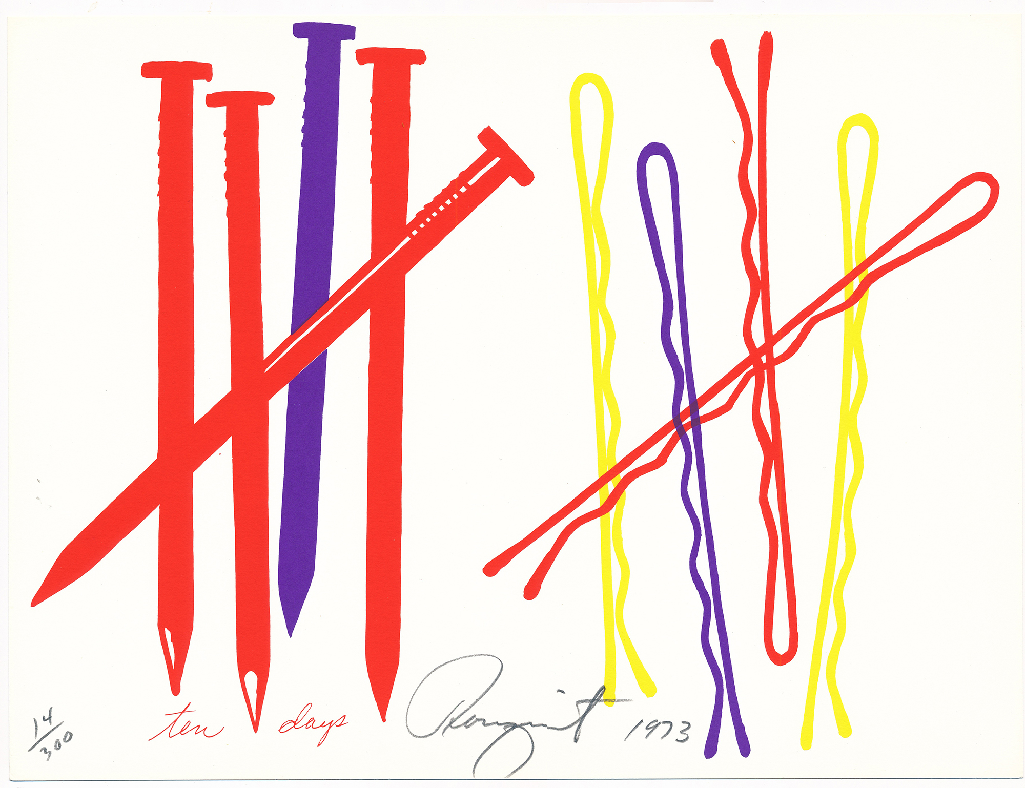 James Rosenquist | Ten Days | Color Screenprint