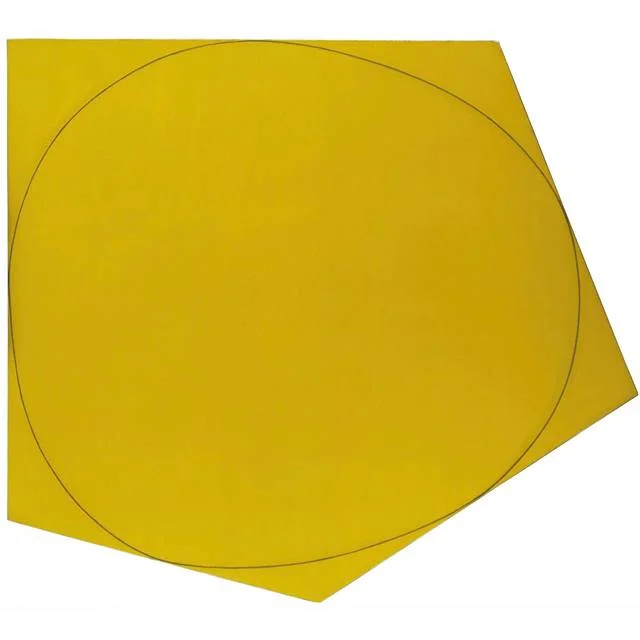 Robert Mangold Distorted Circle Within a Polygon painting