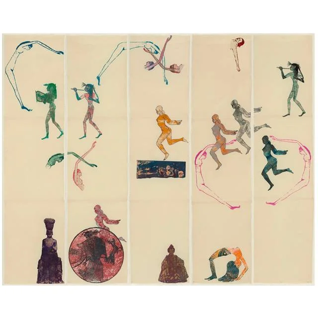 Nancy Spero The Goddess Nut II on view at the San Fransisco Museum of Modern Art