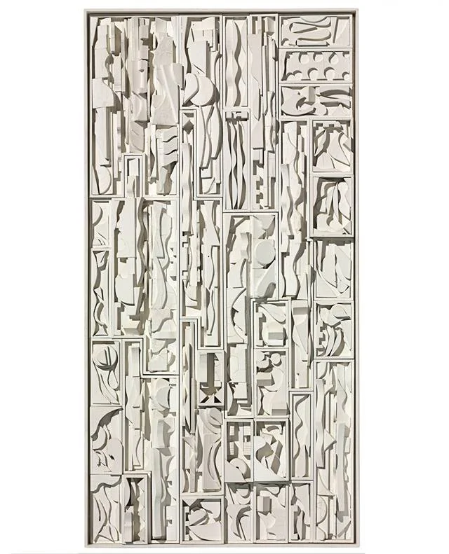 Louise Nevelson Vertical White Water sculpture