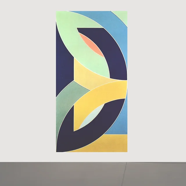 Frank Stella Window Sketch painting on view in the gallery